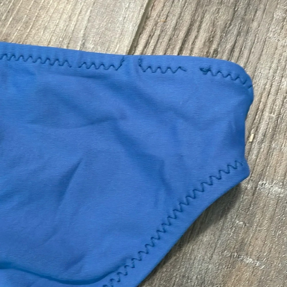 Helen Jon Nantucket Sweetheart Halter Bikini Top Medium Solid Blue Bottom - Picture 12 of 13